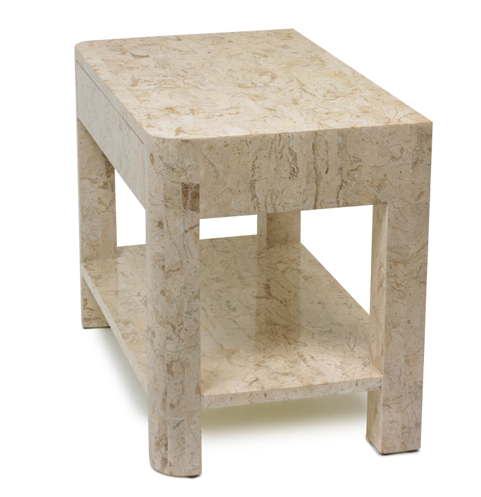 CLEO Night Stand in Fossilized Stone