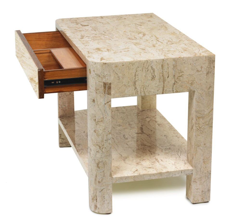 CLEO Night Stand in Fossilized Stone