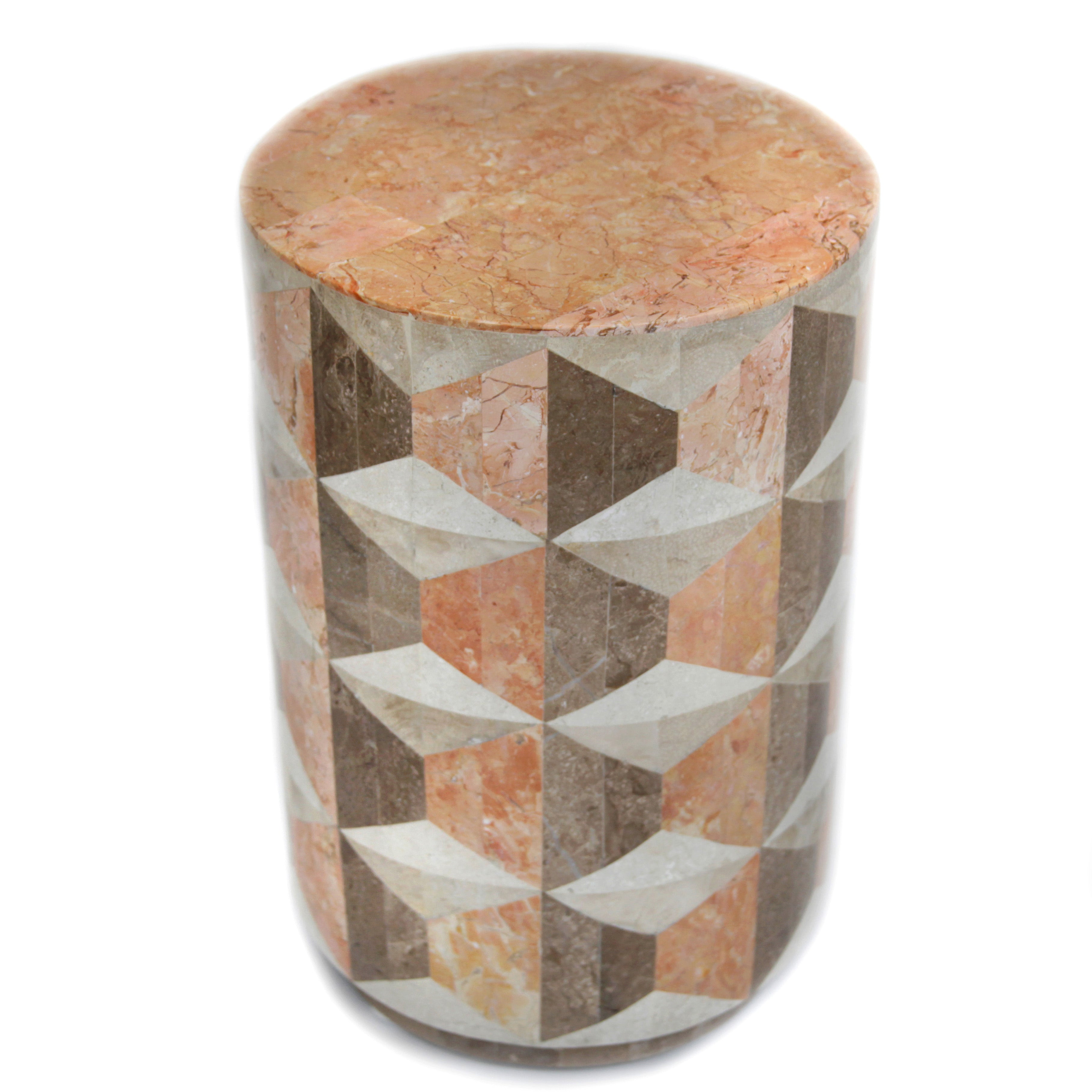 Milano, Small Occasional Table, Rose Marble